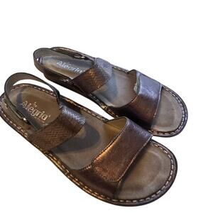 Alegria Verona Sandals Metallic Bronze sz 41, 11 Supportive Ergonomic Walking